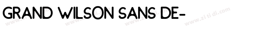 Grand Wilson Sans DE字体转换